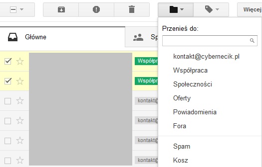 etykiety gmail